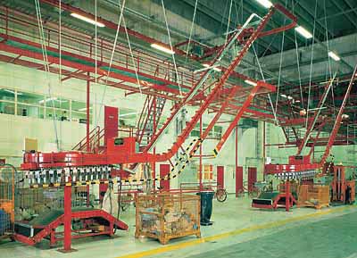 Convoynort - Power and free - 3000 Series - trolley accumulation in a mail sorting centre