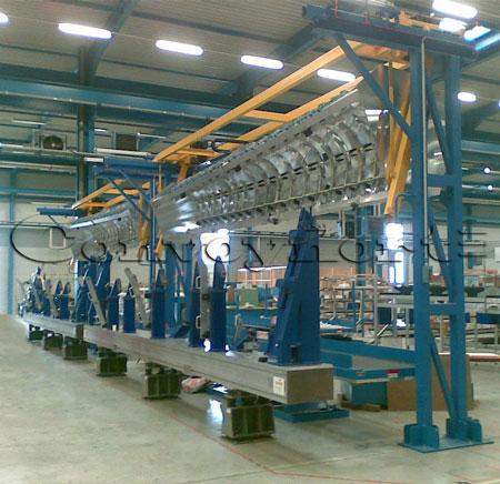 Lifting gantry for the aerospace industry